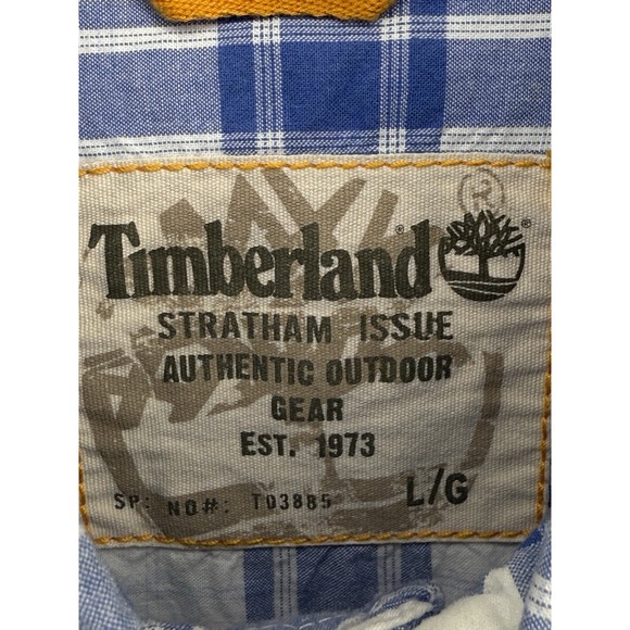 Timberland Stratham Issue Lot 2 Mens Large Short Sleeve Button Up‎ Plaid Shirts - Picture 4 of 16